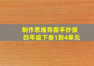 制作思维导图手抄报四年级下册1到4单元