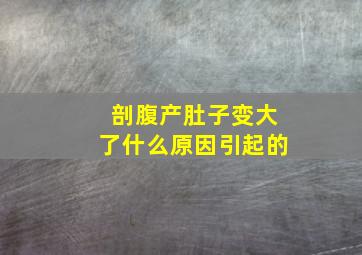 剖腹产肚子变大了什么原因引起的