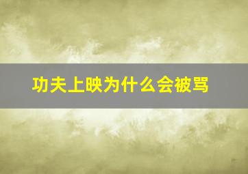 功夫上映为什么会被骂