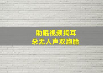 助眠视频掏耳朵无人声双胞胎