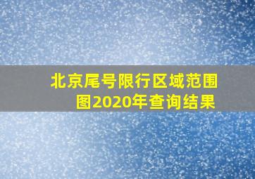 北京尾号限行区域范围图2020年查询结果