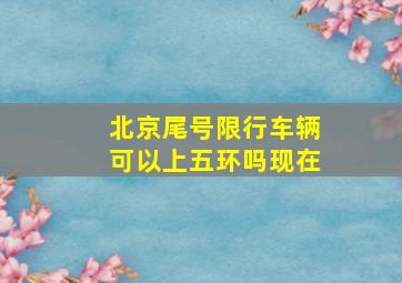 北京尾号限行车辆可以上五环吗现在