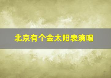 北京有个金太阳表演唱