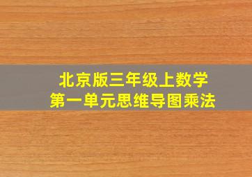 北京版三年级上数学第一单元思维导图乘法