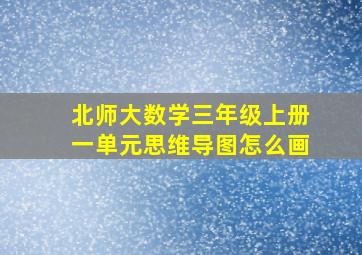 北师大数学三年级上册一单元思维导图怎么画