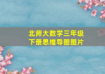 北师大数学三年级下册思维导图图片