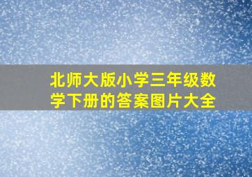 北师大版小学三年级数学下册的答案图片大全