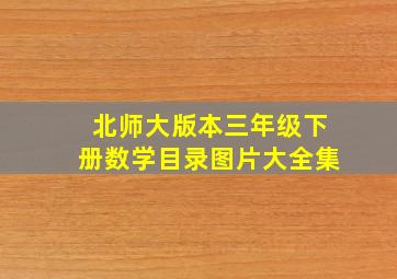 北师大版本三年级下册数学目录图片大全集