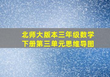 北师大版本三年级数学下册第三单元思维导图