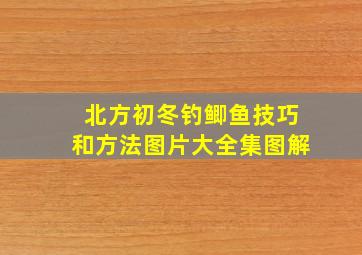 北方初冬钓鲫鱼技巧和方法图片大全集图解