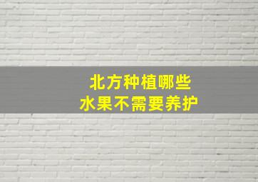 北方种植哪些水果不需要养护