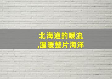 北海道的暖流,温暖整片海洋