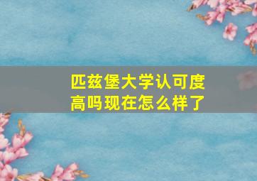 匹兹堡大学认可度高吗现在怎么样了