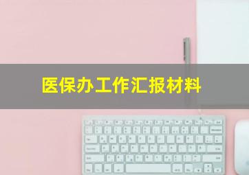 医保办工作汇报材料