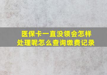 医保卡一直没领会怎样处理呢怎么查询缴费记录