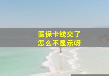 医保卡钱交了怎么不显示呀