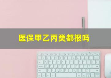 医保甲乙丙类都报吗