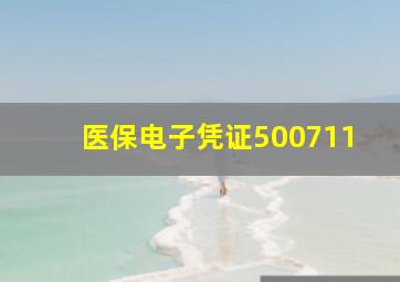 医保电子凭证500711