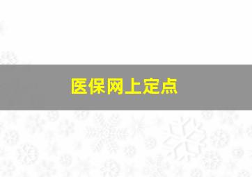 医保网上定点