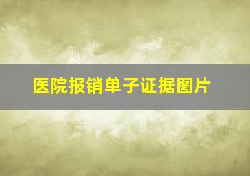 医院报销单子证据图片