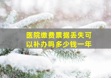 医院缴费票据丢失可以补办吗多少钱一年