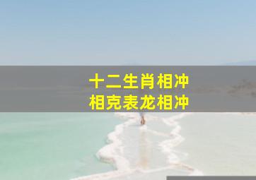 十二生肖相冲相克表龙相冲