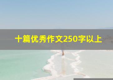 十篇优秀作文250字以上