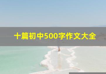 十篇初中500字作文大全