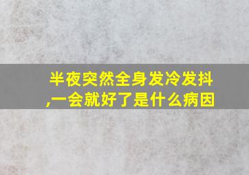 半夜突然全身发冷发抖,一会就好了是什么病因