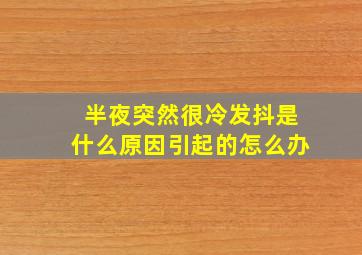 半夜突然很冷发抖是什么原因引起的怎么办