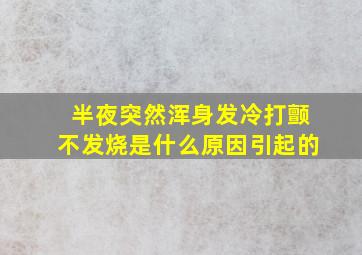 半夜突然浑身发冷打颤不发烧是什么原因引起的