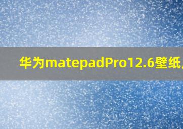 华为matepadPro12.6壁纸尺寸