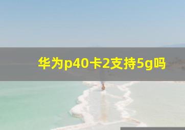 华为p40卡2支持5g吗