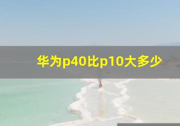 华为p40比p10大多少