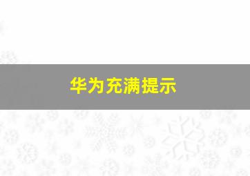 华为充满提示