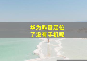 华为咋查定位了没有手机呢