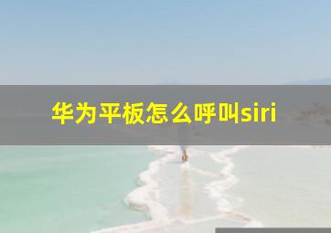 华为平板怎么呼叫siri