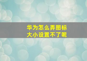 华为怎么弄图标大小设置不了呢