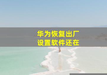 华为恢复出厂设置软件还在