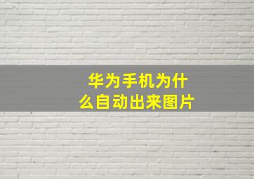 华为手机为什么自动出来图片