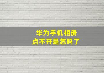 华为手机相册点不开是怎吗了