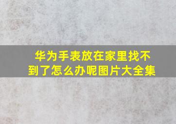 华为手表放在家里找不到了怎么办呢图片大全集