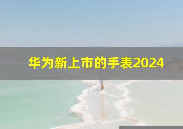 华为新上市的手表2024