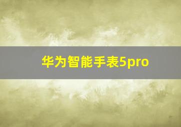 华为智能手表5pro