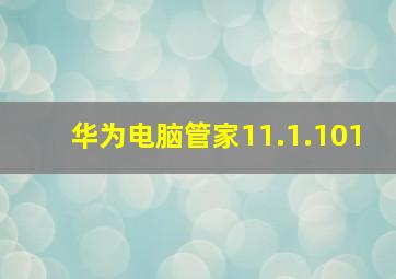 华为电脑管家11.1.101