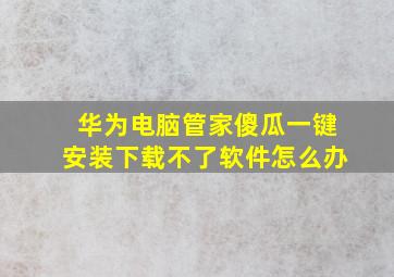 华为电脑管家傻瓜一键安装下载不了软件怎么办