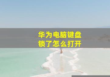 华为电脑键盘锁了怎么打开