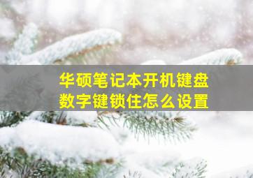 华硕笔记本开机键盘数字键锁住怎么设置