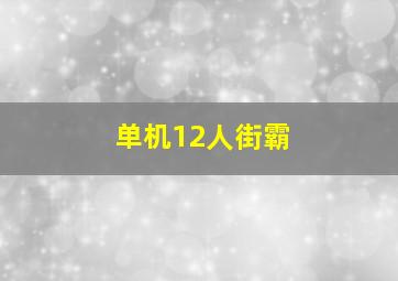 单机12人街霸