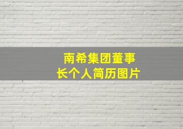 南希集团董事长个人简历图片